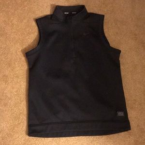 Mens Nike golf 1/4 zip vest black like new Sz M